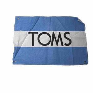 TOMS Shoes Canvas Logo Flag Blue White with Rivets 9.5" x14"